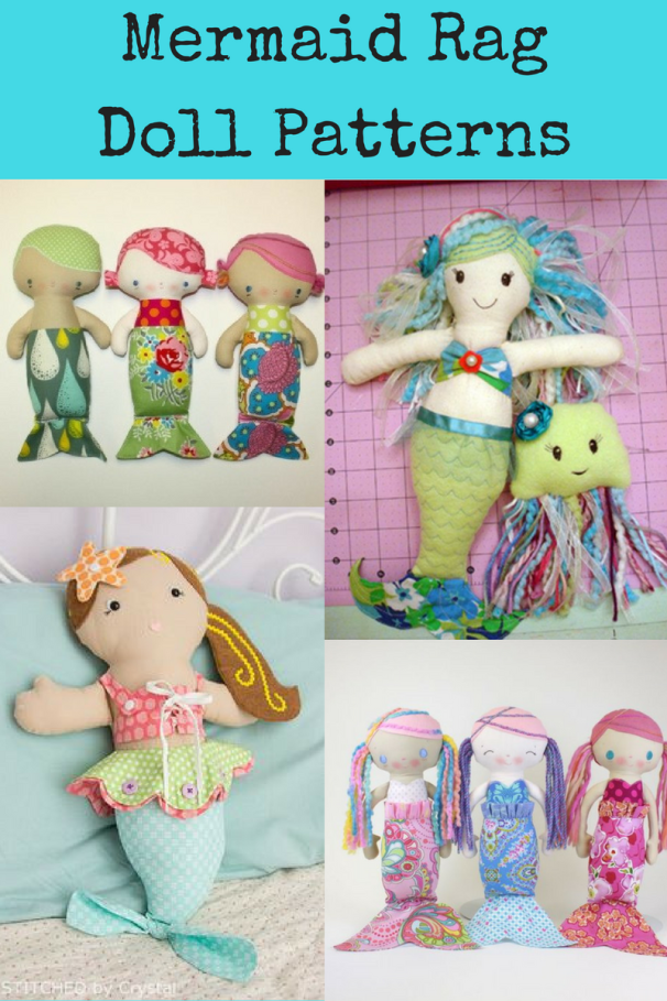 mermaid rag doll patterns