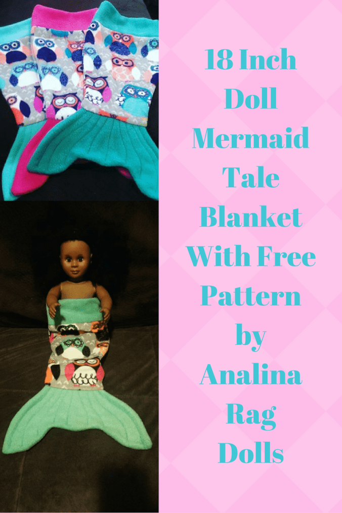 18  inch doll mermaid tale blanket with free pattern 