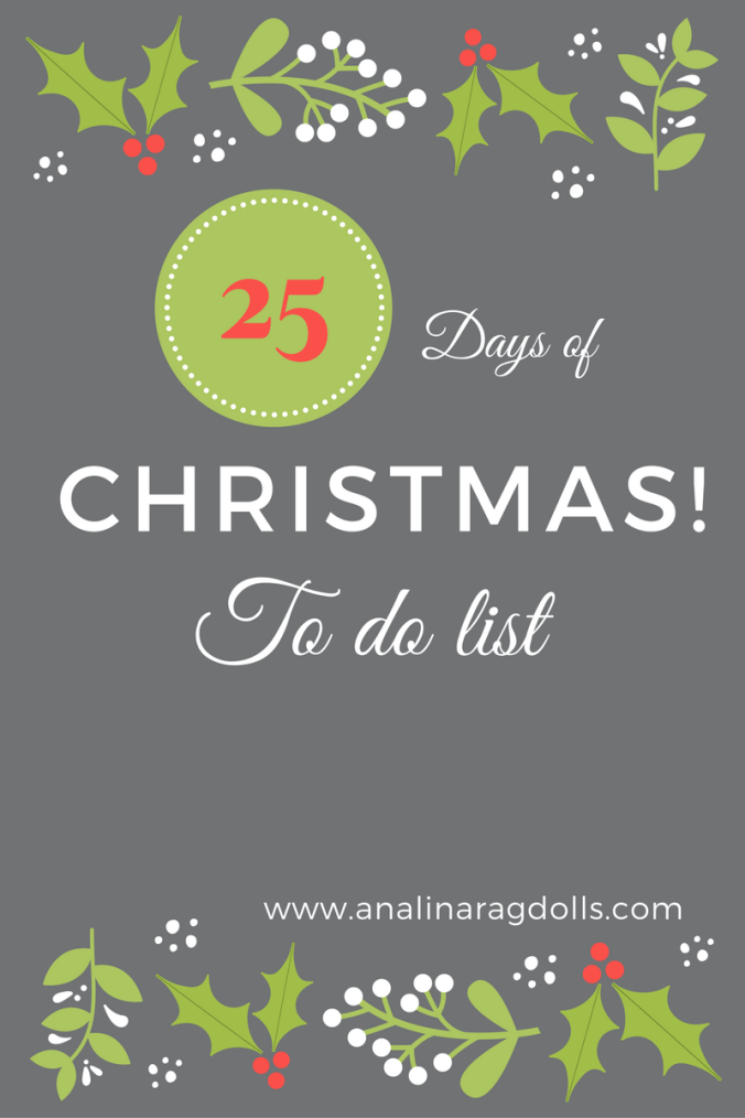 25 days of christmas to do list 