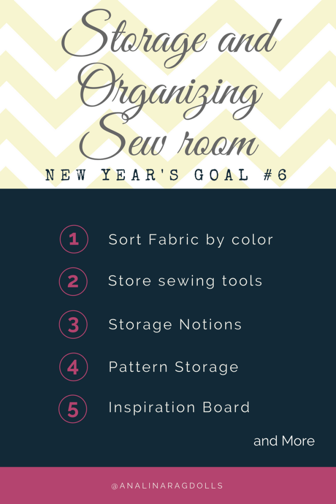 One for my new year's goals - Storage and Organizing Sewing Room