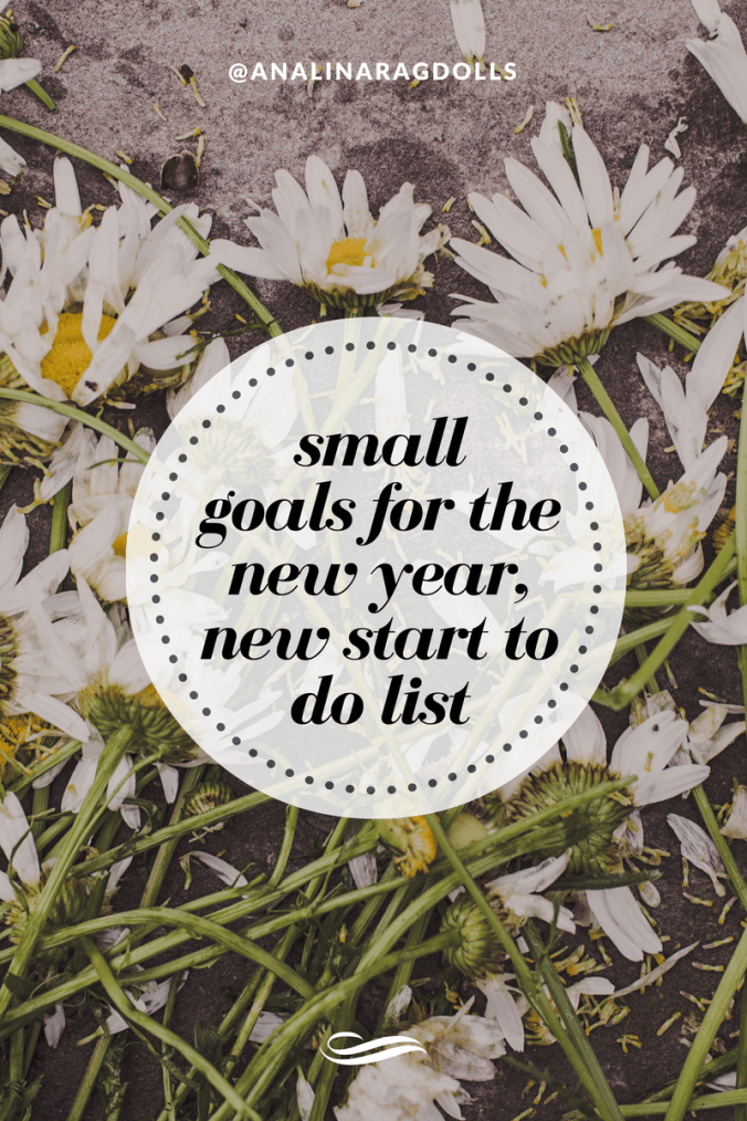small goals for the new year, new start to do list