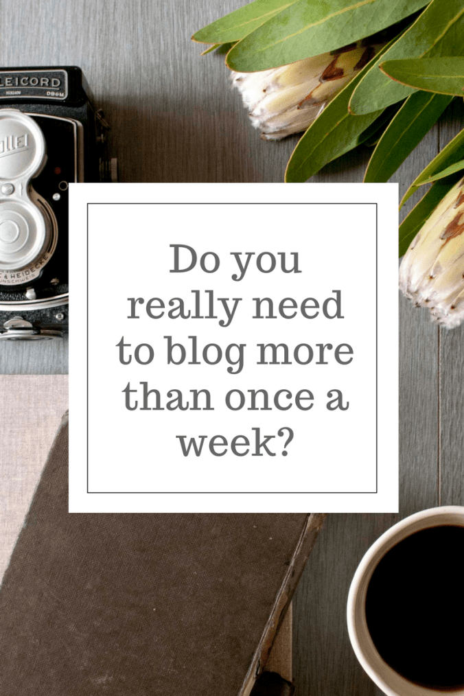 Do you really need to blog more than once a week?